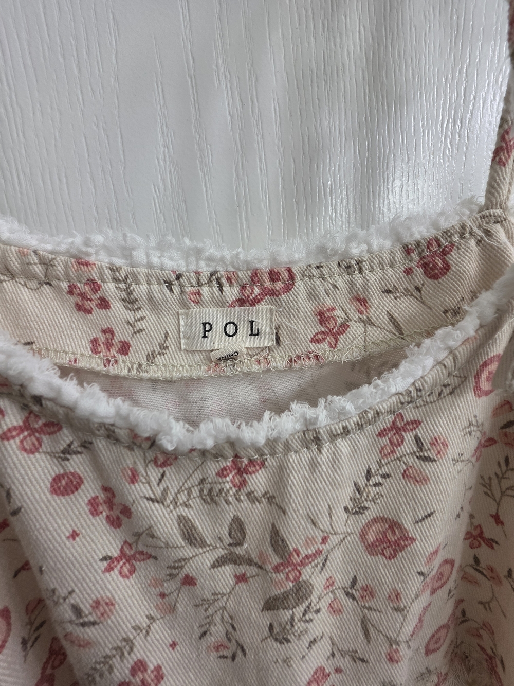 POL Cream Maxi Dress with Pink Floral Bodice - Picture 6 of 9